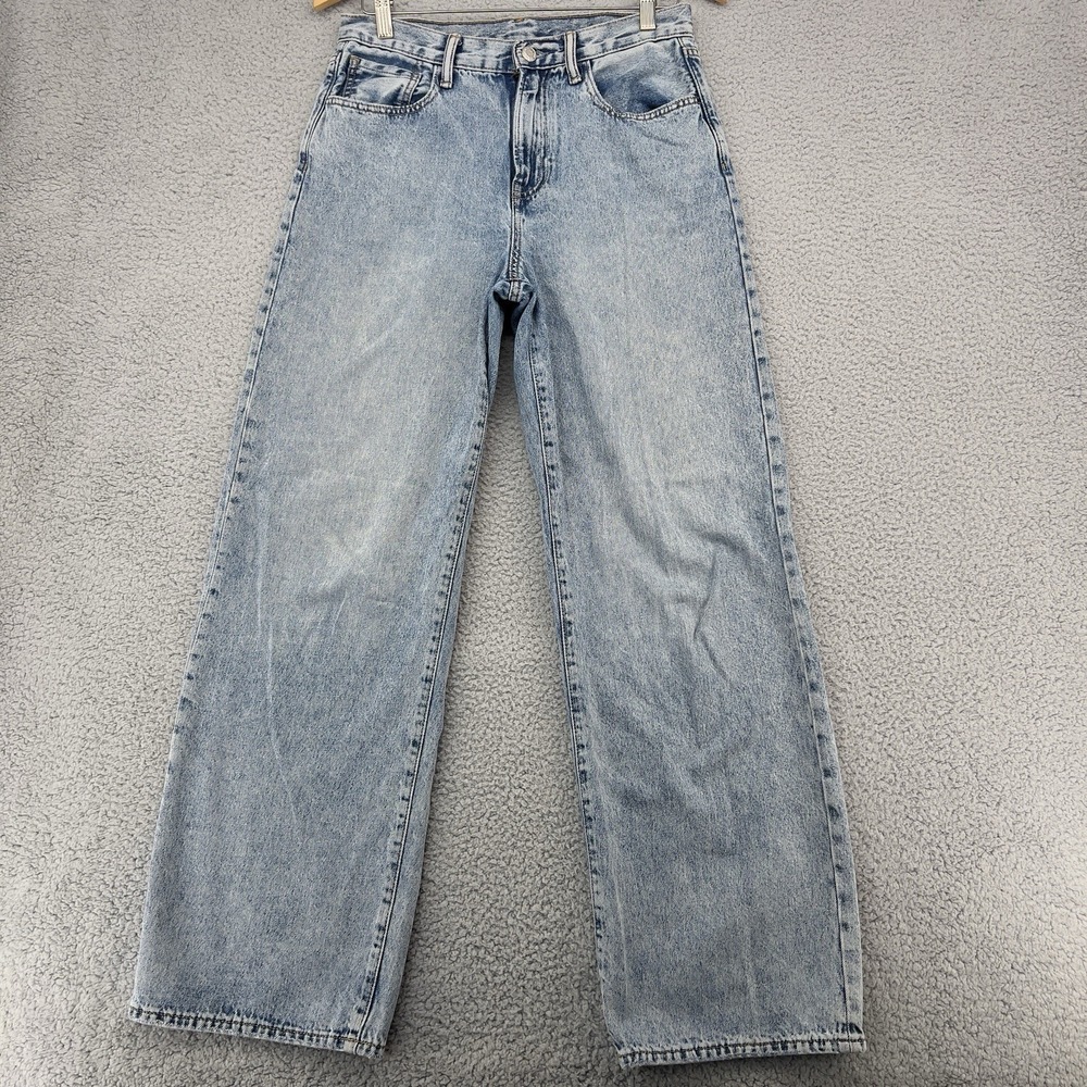 Gap Women's High Rise Wide Leg Jeans Size 27 Light Wash Baggy Denim Pants